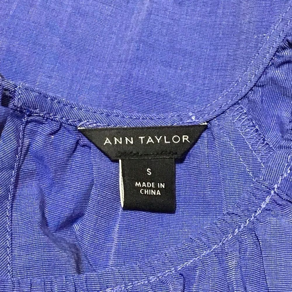 Ann Taylor Blue Mini Puff‎ Sleeve Sundress S - Picture 7 of 9